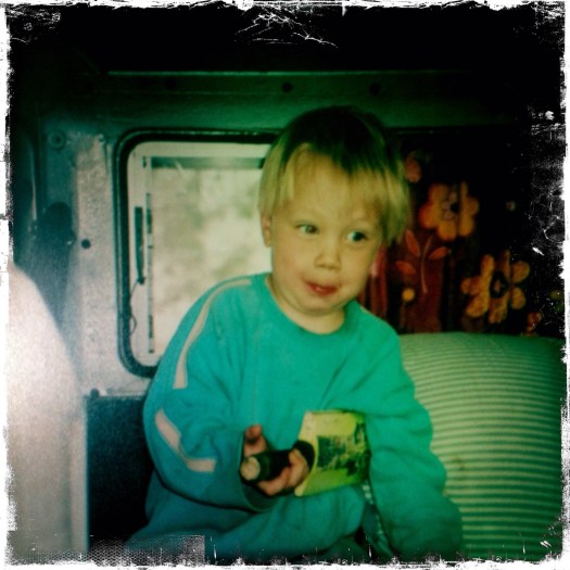 Jasper as a three year old urchin in our first Kombi